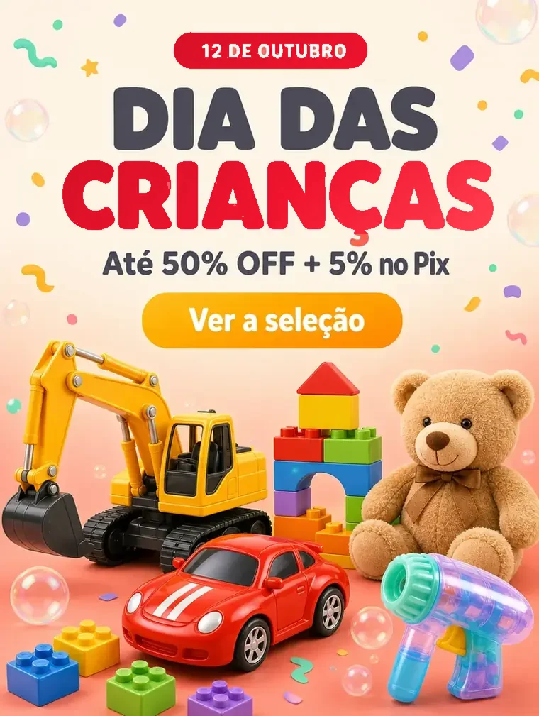 Dia das Crianças, 12 de outubro: até 50% OFF e mais 5% no Pix. Ver a seleção.