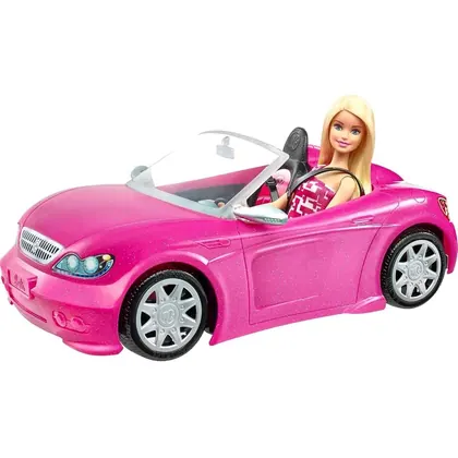 Barbie com Carro Conversível Rosa