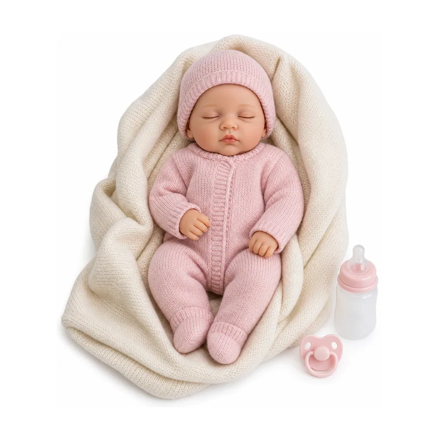 Boneca Reborn Dormindo com Enxoval — imagem 1