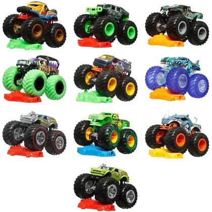 Carrinho Hot Wheels Monster Truck com Rodas Coloridas