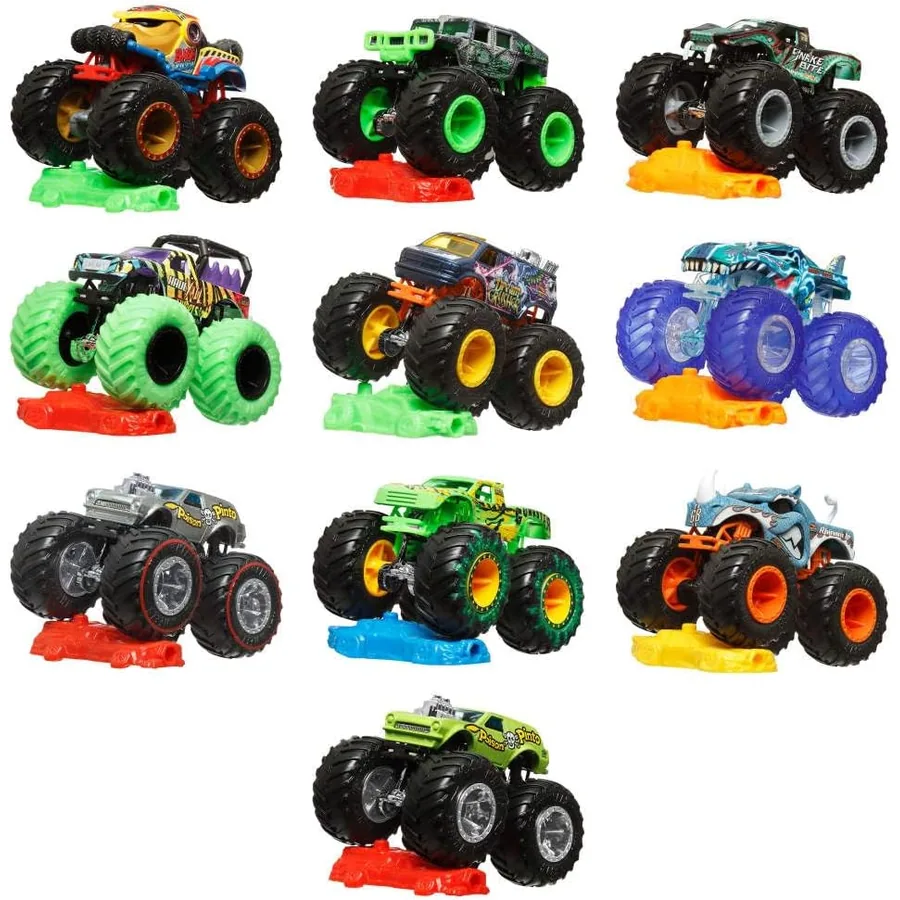 Carrinho Hot Wheels Monster Truck com Rodas Coloridas — imagem 1