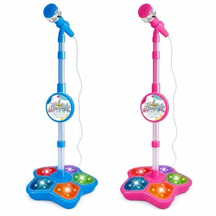 Kid Star — Microfone Karaokê Infantil com Palco de Luzes