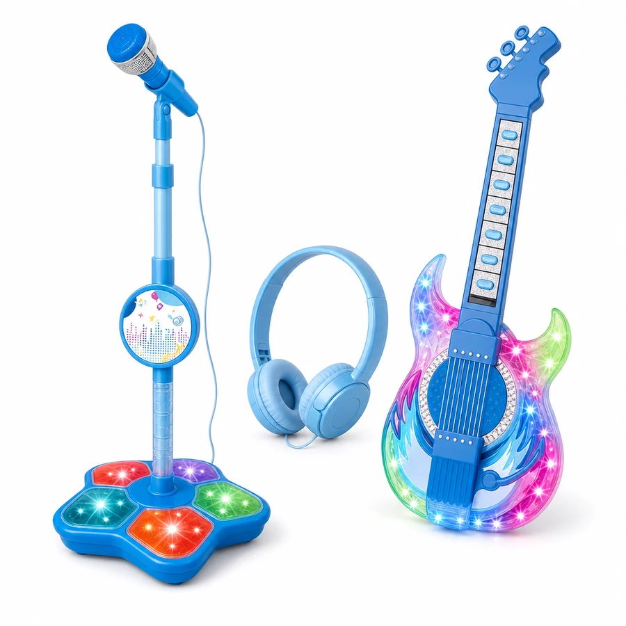 Kid Star — Microfone Karaokê Infantil com Palco de Luzes — imagem 4