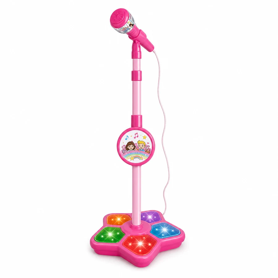 Kid Star — Microfone Karaokê Infantil com Palco de Luzes — imagem 5
