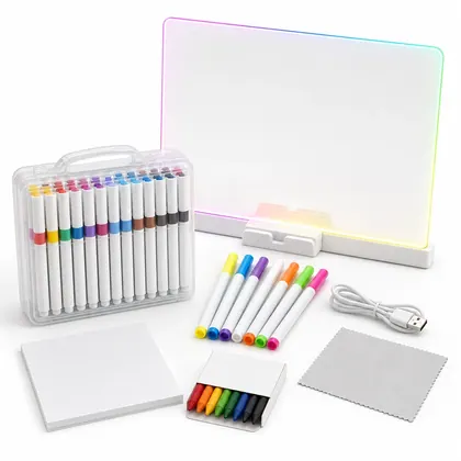 Kit Lousa Mágica LED + Canetinhas Neon