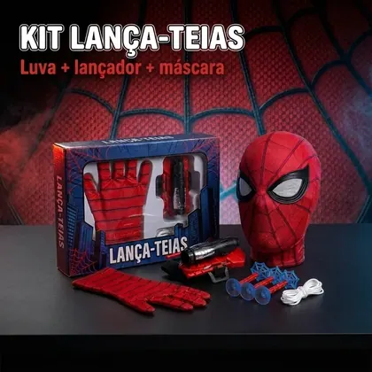 Kit Lança Teias do Homem Aranha + Máscara Realista de Brinde