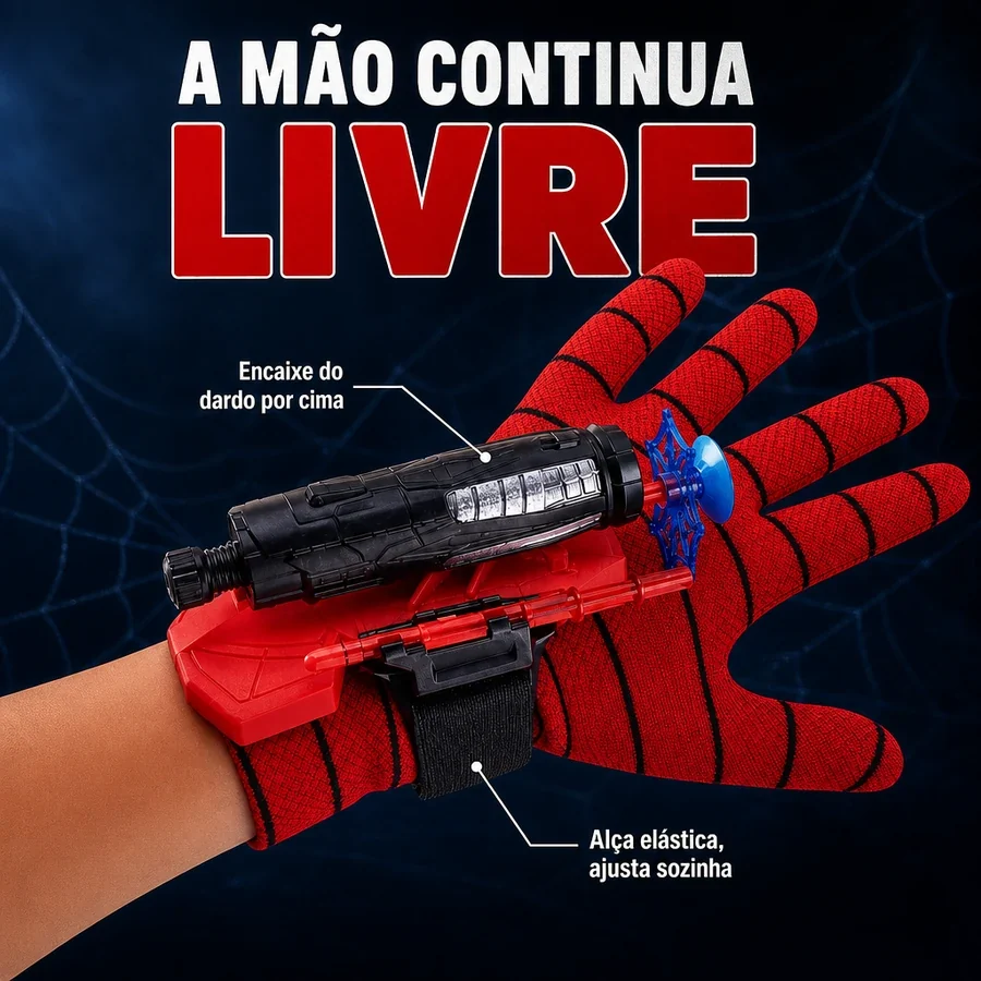 Kit Lança Teias do Homem Aranha + Máscara Realista de Brinde — imagem 6