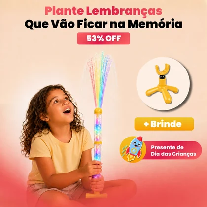 Pistola de Água Arco-Íris com LED + Suporte de Brinde