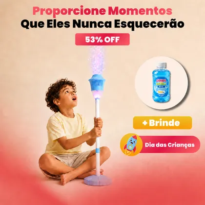 Super Lançador de Bolhas com LED e 3 Alturas