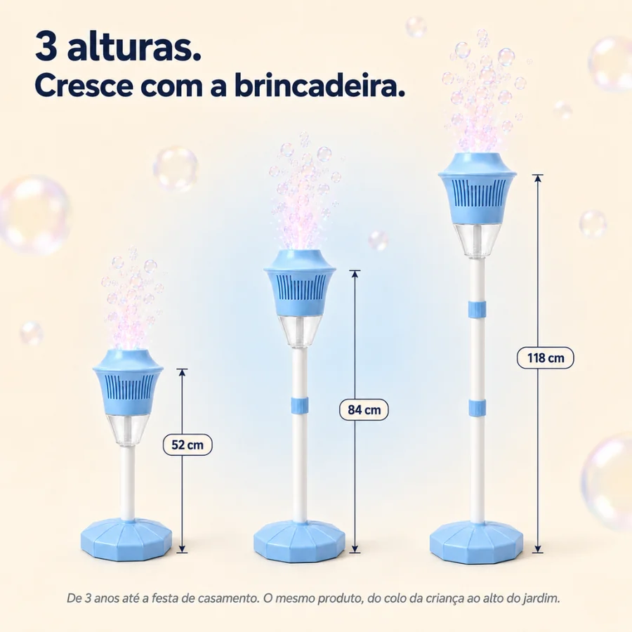 Super Lançador de Bolhas com LED e 3 Alturas — imagem 3