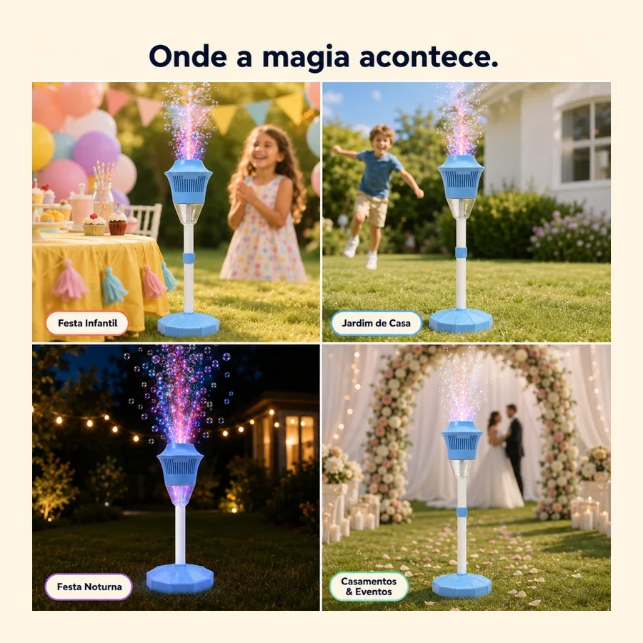Super Lançador de Bolhas com LED e 3 Alturas — imagem 5