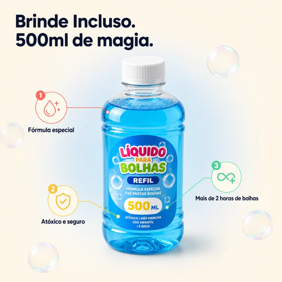 Super Lançador de Bolhas com LED e 3 Alturas — imagem 6