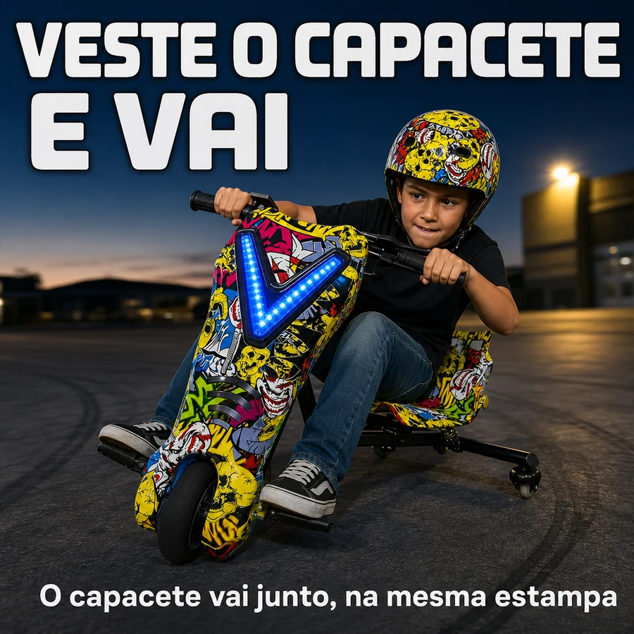 Triciclo Drift Elétrico Infantil 350W + Capacete de Brinde — imagem 23