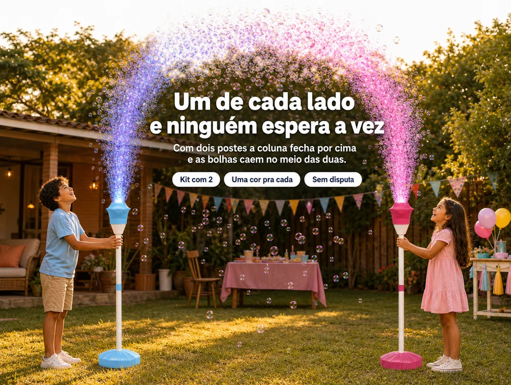 Um de cada lado e ninguém espera a vez: kit com 2, uma cor pra cada, sem disputa