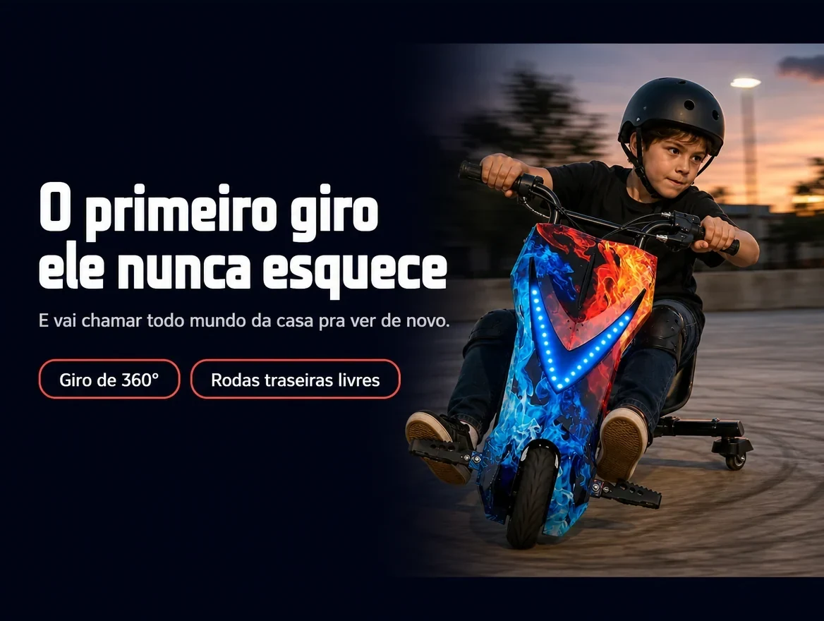 O primeiro giro de 360° ele nunca esquece