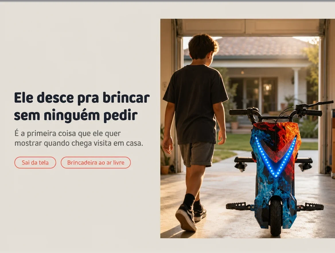 Ele desce pra brincar sem ninguém pedir