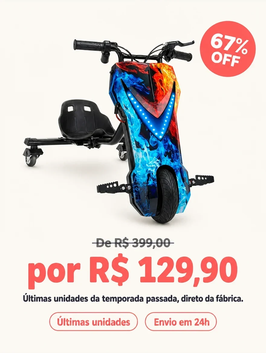 De R$ 399,00 por R$ 129,90, 67% de desconto: últimas unidades da temporada passada, direto da fábrica
