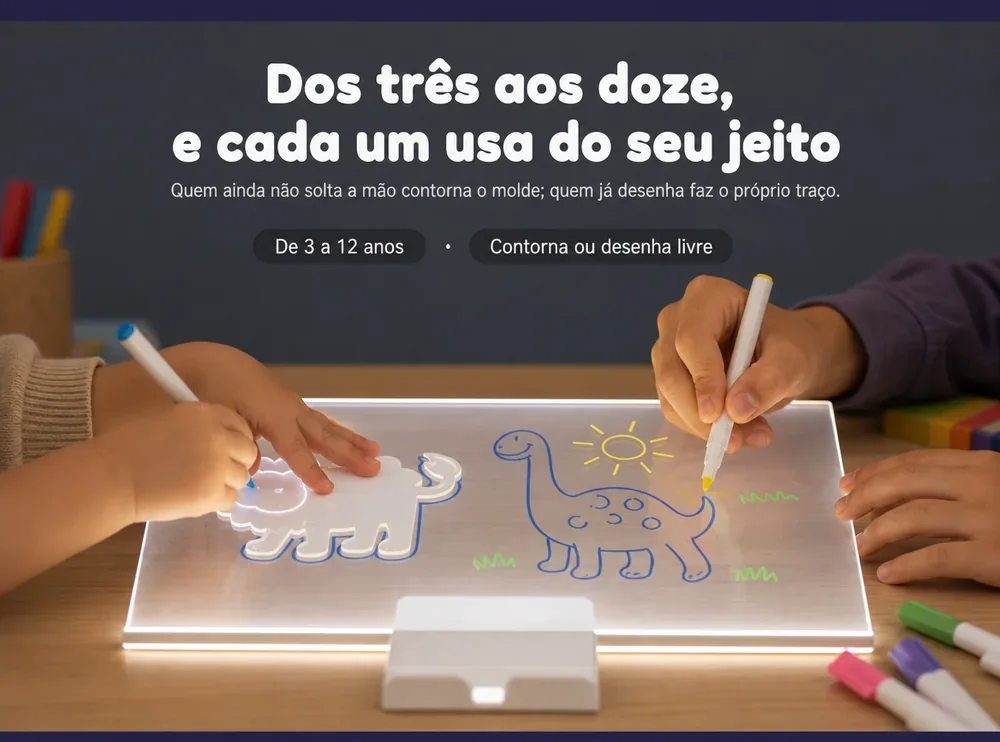 Dos três aos doze anos, e cada um usa do seu jeito