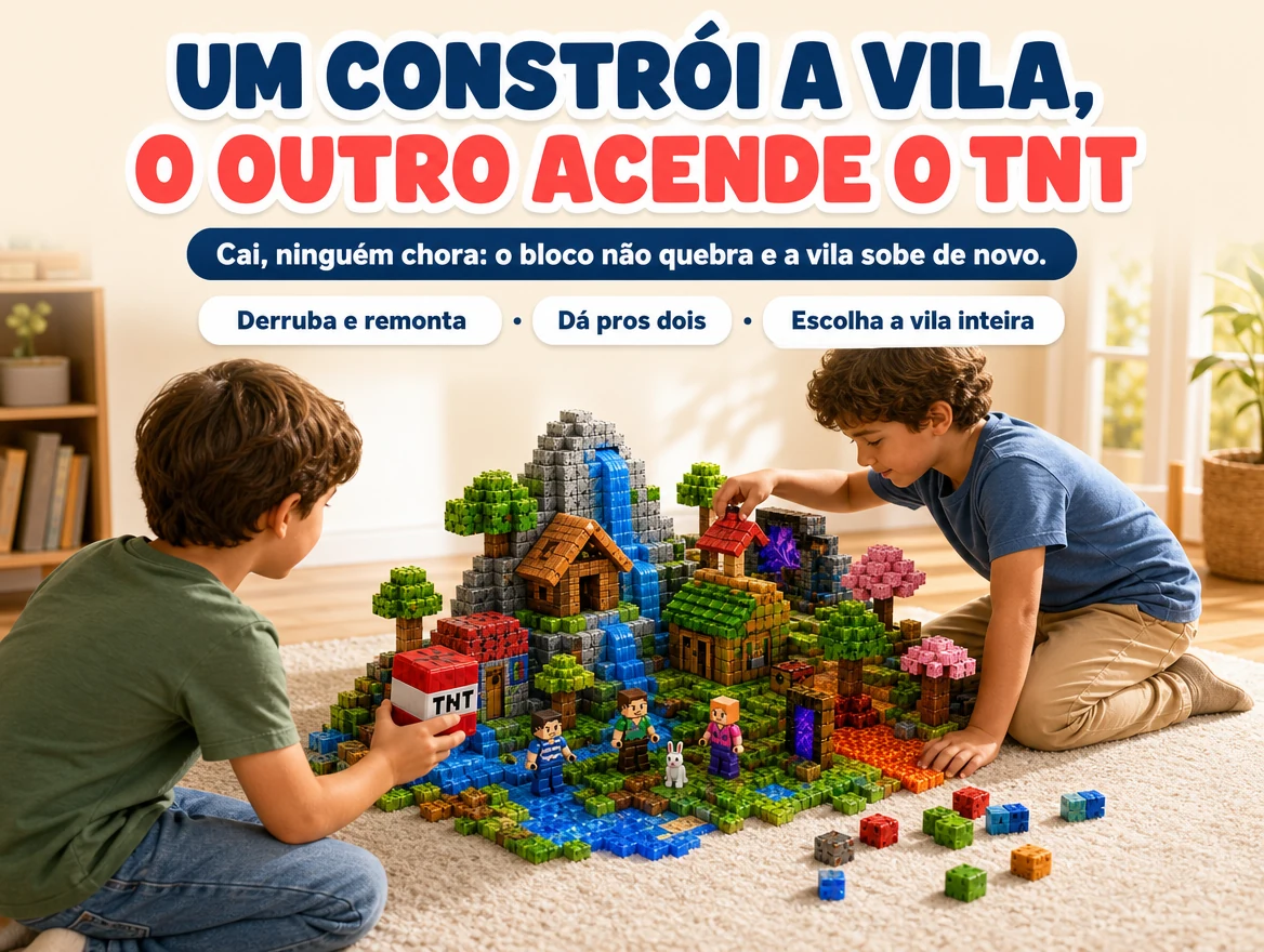 Blocos Magnéticos Minecraft + 10 Bonecos