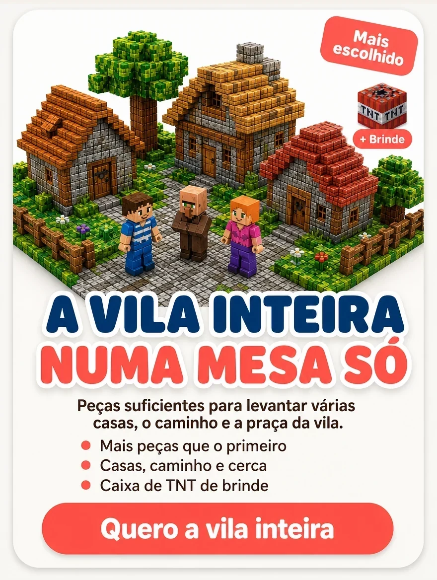 Blocos Magnéticos Minecraft + 10 Bonecos