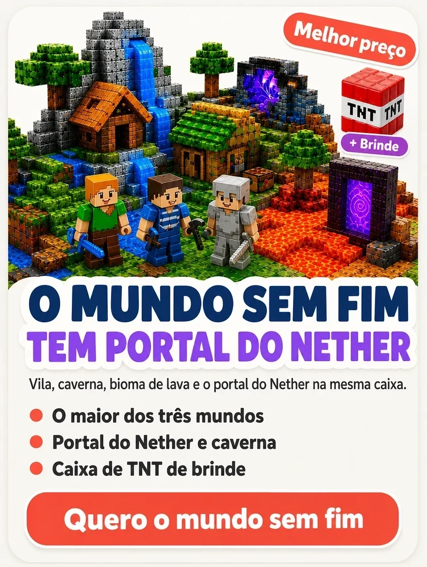 Blocos Magnéticos Minecraft + 10 Bonecos