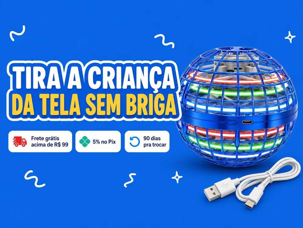 Tira a criança da tela sem briga: frete grátis acima de R$ 99, 5% no Pix e 90 dias pra trocar